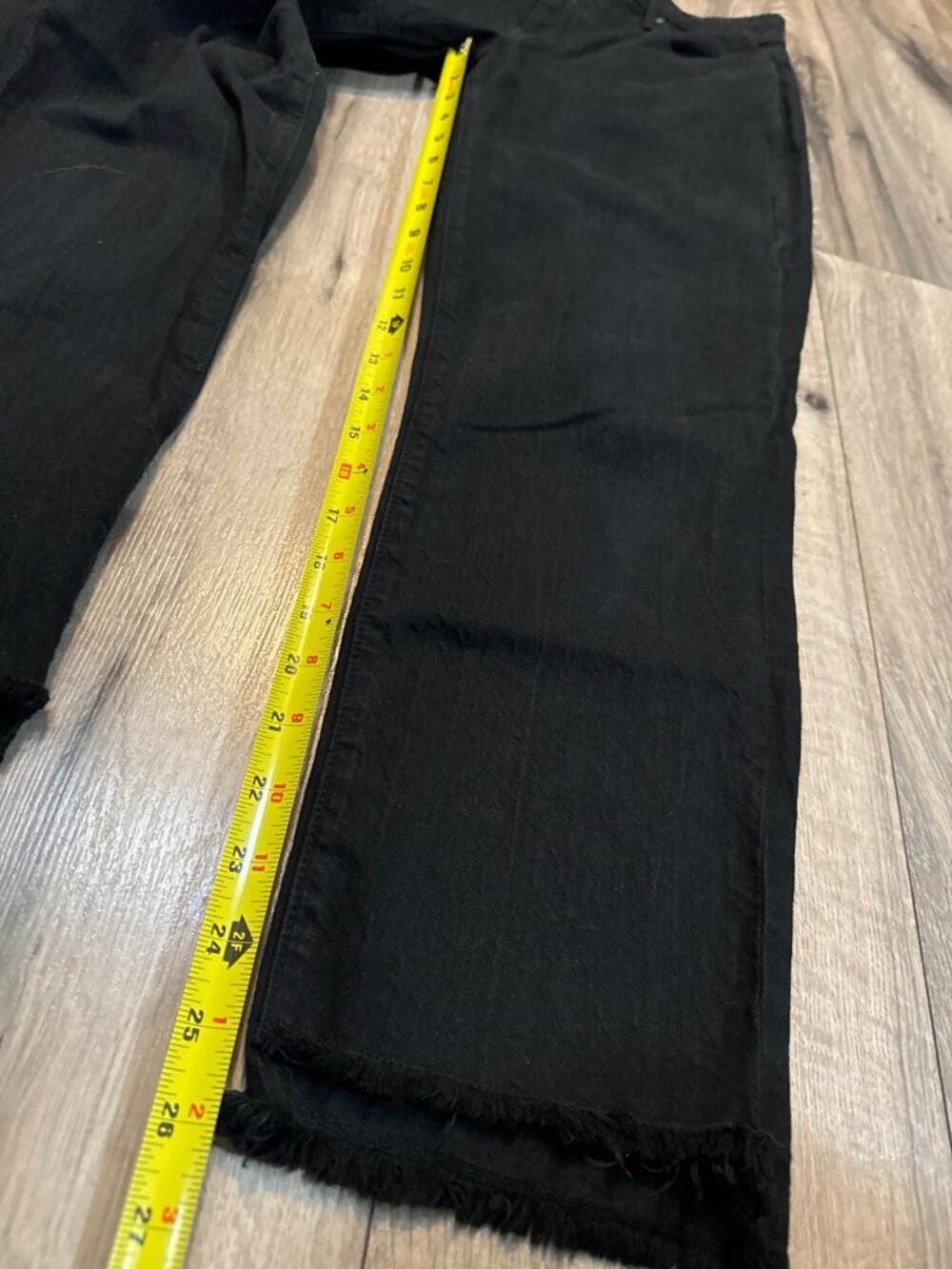 Parker Smith Black High-Waisted Frayed Step Hem Jeans Size 26 - Picture 6 of 10